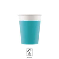 KORREKT WEB Unicolour Tirquoise, Kék papír pohár 8 db-os 200 ml FSC