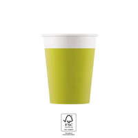 KORREKT WEB Unicolour Light Green, Zöld papír pohár 8 db-os 200 ml FSC