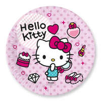 KORREKT WEB Hello Kitty Fashion papírtányér 8 db-os 23 cm FSC