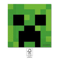 KORREKT WEB Minecraft Green szalvéta 20 db-os 33x33 cm FSC