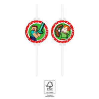 KORREKT WEB Minecraft Green papír szívószál, 4 db-os szett FSC