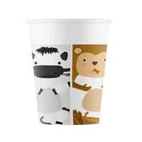 KORREKT WEB Állatos Zoo papír pohár 8 db-os 200 ml FSC