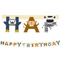KORREKT WEB Állatos Zoo Happy Birthday felirat FSC 2 m
