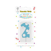 KORREKT WEB Színes Light Blue 2-es tortagyertya, számgyertya