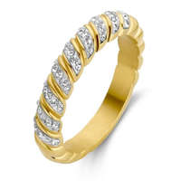 KORREKT WEB Victoria Arany színű fehér köves gyűrű