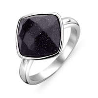 KORREKT WEB Victoria Ezüst színű fekete köves gyűrű