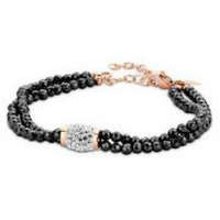 KORREKT WEB Victoria Fehér köves fekete gyöngyös karkötő