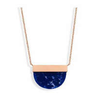 KORREKT WEB Victoria Rose gold színű kék mintás nyaklánc