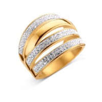 KORREKT WEB Victoria Arany színű fehér köves gyűrű
