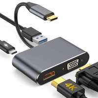  USB-C - HDMI / VGA / USB 3.0 / USB-C adapter átalakitó