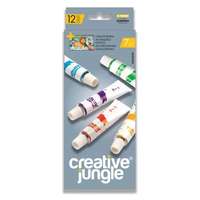 Sakota Creative Jungle: Színes tempera 12 db-os 7 ml-es + ajándék kifestő