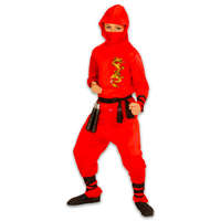 Widmann Sárkány ninja jelmez - 158 cm-es méret, piros