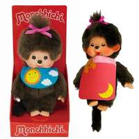 Sekiguchi Monchhichi: becsukódó szemű, alvó plüssfigura - 20 cm