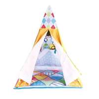 Masen Toys 3 ajtós játszósátor csörgővel, 110 cm - rombusz mintás