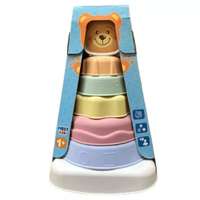 Mochtoys Színes macis piramis bébijáték