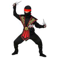 Widmann Piros harcos Ninja jelmez fegyverekkel - 158 cm