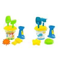 Mochtoys Homokozókészlet mini vízimalommal, 7 részes - Sárga szitával