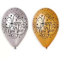 Gemar Happy New Year feliratos lufi csomag - 6 db-os, arany-ezüst