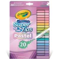 Crayola Crayola: SuperTips kimosható filctoll készlet, pasztell - 20 db-os