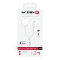 Swissten Swissten: Vezeték nélküli töltő, 2 az 1-ben, USB-C