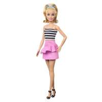 Mattel Barbie: Fashionista 65. évfordulós baba fekete-fehér csíkos topban