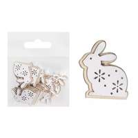 QX Fa dekorációs nyuszi - 12 db-os