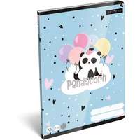 Lizzy Card Pandacorn: Panda mintás négyzetrácsos füzet, A5