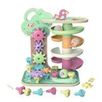 Tooky toy Tooky Toy: 3 az 1-ben golyópálya és fogaskerekes építőjáték