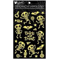 PLUS LINE Sötétben világító csontváz mintás matrica - 15 x 25 cm