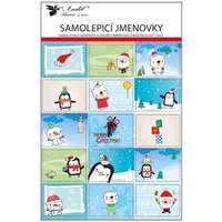 PLUS LINE Pingvin mintás ajándékkísérő matrica, 21 x 32 cm - 30 db-os