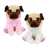 BEAR-IMPEX Mopsz plüssfigura szívecskés ruhában, 25 cm - többféle