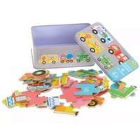 KIK Spolka Járművek puzzle fém dobozban - 30 db-os