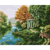 Ideyka Ideyka: Festés számok szerint, Folyóparti pavilon - 40 x 50 cm