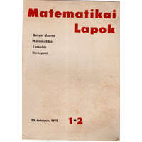 Budapest Matematikai Lapok 23. évfolyam 1972. 1-2. - Bolyai János