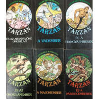 Ifjúsági Lap- és Könyvkiadó Tarzan és a párducemberek + Tarzan a majomember + Tarzan és az oroszlánember + Tarzan és a hangyaemberek + Tarzan a vadember + Tarzan és az aranyszőrű oroszlán (6 kötet) - Edgar Rice Burroughs