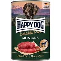Happy Dog Happy Dog Pur Montana - Szín lóhúsos konzerv (6 x 400 g) 2.4kg