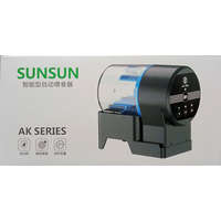  SunSun AK-01S automata akváriumi etető (120 x 80 x 140 mm | Rögzíthető 3-20 mm-es akváriumüvegre | Időzítési lehetőség: 12/24 h | Űrtartalom: 50 g / 100 g | 2 x 5V1A elemmel)
