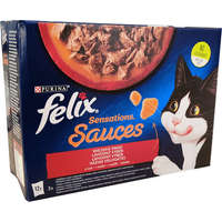  Felix Sensations Sauces alutasakos macskaeledel – Házias válogatás szószban – Multipack (1 karton | 12 x 85 g) 1020 g