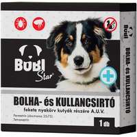 Bobi RoDeX Bobi bolhairtó nyakörv kutyának (Fekete) 65 cm