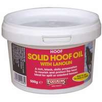 Equimins Solid Hoof Oil with Lanolin - Lanolinos fekete színű patazsír ápoló készítmény 500 g