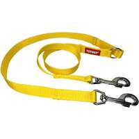 Yutipet / Montana Dog Yutipet dupla póráz két kutyának (2 x 80 cm hosszú | 20 mm széles | Sárga)
