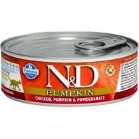 N&D N&D Cat Chicken, Pumpkin & Pomegranate - Csirkehúsos, sütőtökös és gránátalmás konzerv macskáknak (24 x 80 g) 1.92kg