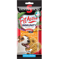 FitActive FitActive Hypoallergenic Denta-Sticks Immunity Cranberry & Curcuma - Immunerősítő és fogtisztító rágórudak kistestű kutyáknak (S) 140g