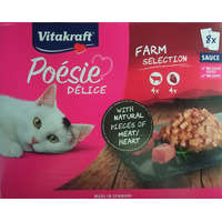  Vitakraft Poésie Farm szószos válogatás macskáknak - Alutasakos multipack (1 karton multipack = 8 db alutasak = 2 íz x 4 db 85 g-os alutasak) 680 g