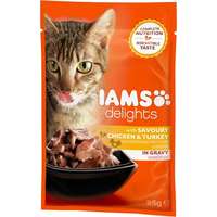 IAMS IAMS Cat Delights – Csirke- és pulykahús szószban (24 x 85 g) 2040 g