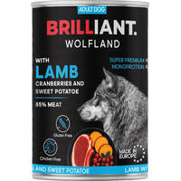 Brilliant Wolfland Brilliant Wolfland Monoprotein bárány & vörösáfonya‑édesburgonya nedves kutyaeledel (12 x 400 g) 4.8kg