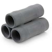 Kerámia csőpiramis akváriumba és terráriumba (3 cső | szürke | 90 mm hosszú)