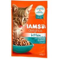  IAMS Cat Delights Kitten – Csirke falatkák ízletes szószban (24 x 85 g) 2040 g