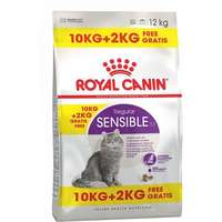 Royal Canin Royal Canin Sensible - Érzékeny emésztésű felnőtt macska száraz táp (10 + 2 kg) 12kg