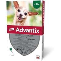Advantix Advantix Spot On kutyáknak (1 darab | 4 kg alatt | XS | 0.4 ml / pipetta)